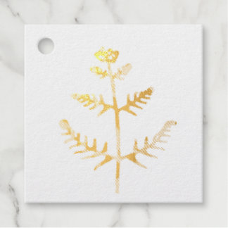spring green foil favor tags