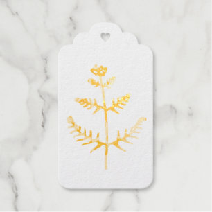spring green foil gift tags