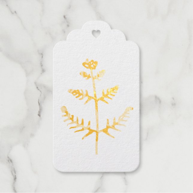 spring green  foil gift tags (Front)