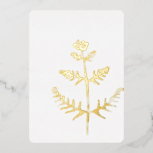 spring green foil holiday card