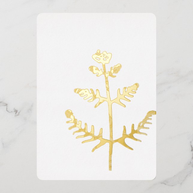 spring green  foil holiday card (Front)