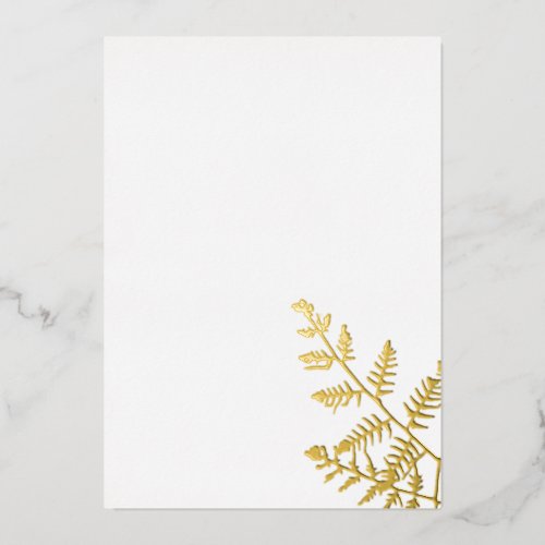 spring green  foil holiday card