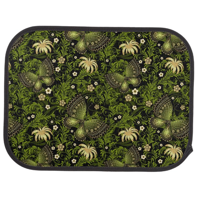 Spring Green-gold Pattern Car Floor Mat (Rear)