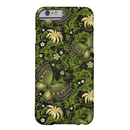 Spring Green_gold Pattern Barely There iPhone 6 Case