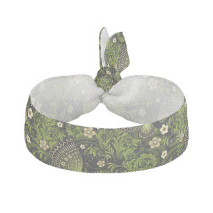 Spring Green-gold Pattern Elastic Hair Tie