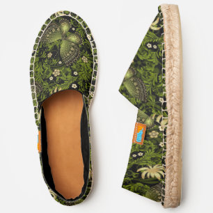 Spring Green-gold Pattern Espadrilles