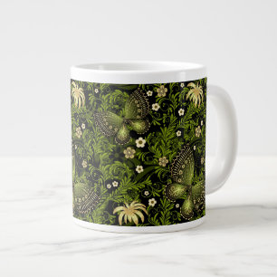 Spring Green-gold Pattern Giant Coffee Mug