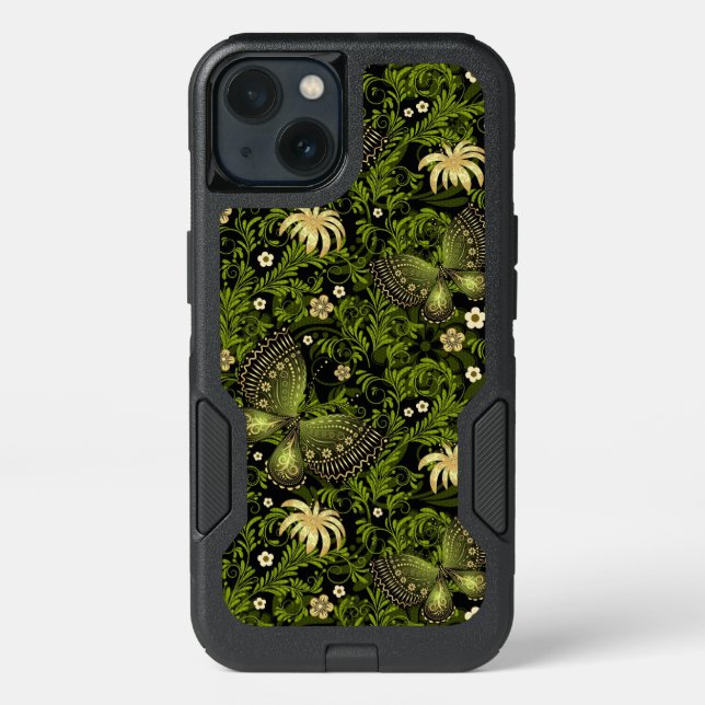 Spring Green-gold Pattern Otterbox iPhone Case (Back)