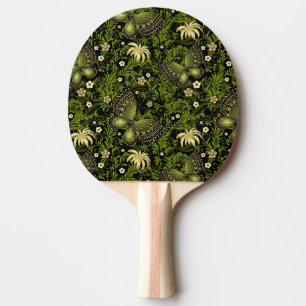 Spring Green-gold Pattern Ping-Pong Paddle