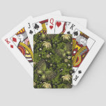 Spring Green-gold Pattern Poker Cards