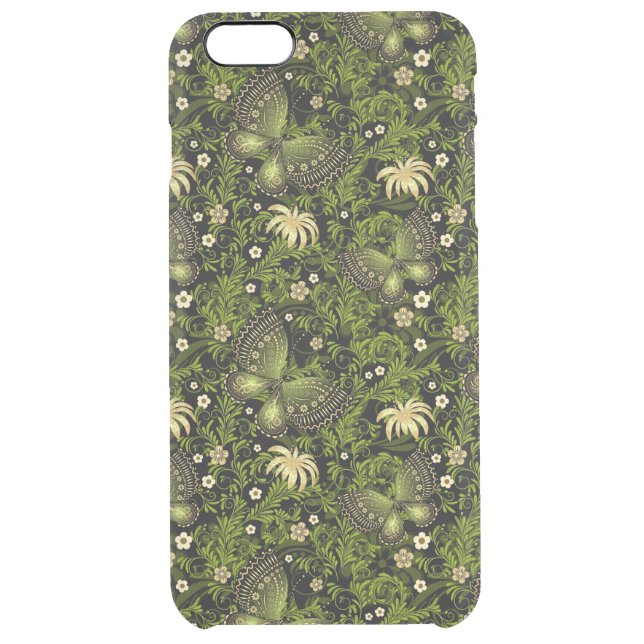 Spring Green-gold Pattern Uncommon iPhone Case (Back)