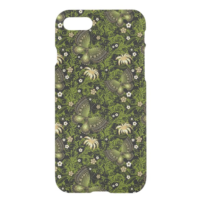 Spring Green-gold Pattern Uncommon iPhone Case (Back)