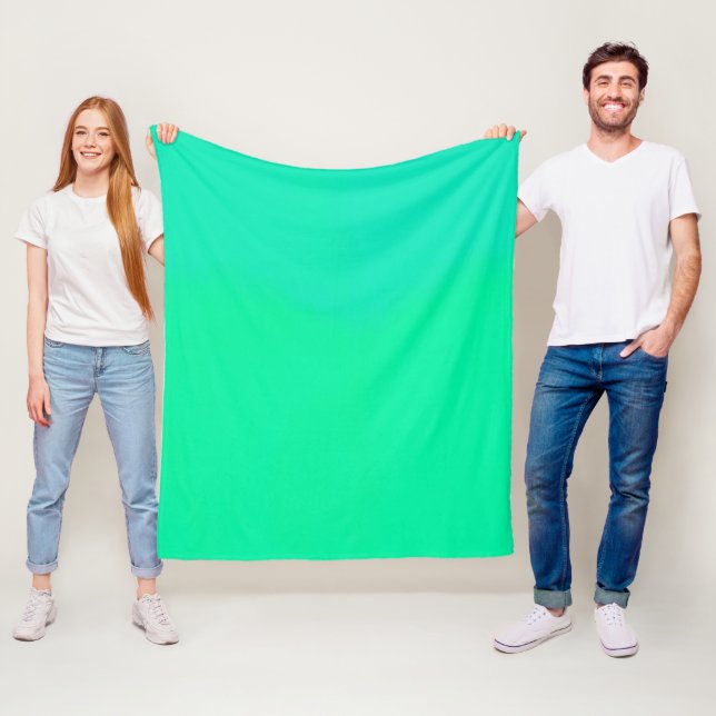 Spring Green Gradient  Fleece Blanket (In Situ)