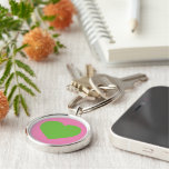 Spring Green Heart Keychain at Zazzle