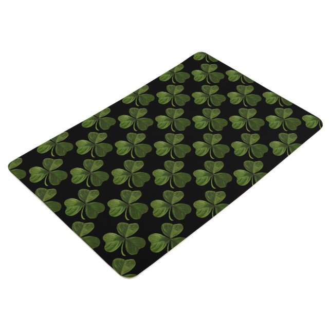 Spring Green Irish Shamrock Pattern Floor Mat (3/4)