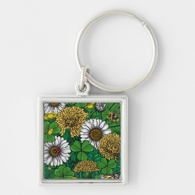 Spring green keychain (Front)