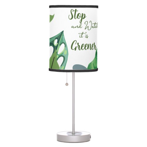 Spring Green Leafy Table Lamp