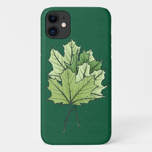 Spring Green Maple Leaves Nature Lover Case-Mate iPhone Case (Back)