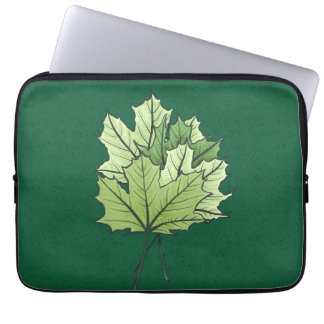 Spring Green Maple Leaves Nature Lover Laptop Sleeve