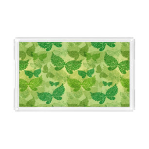 Spring Green Pattern Acrylic Tray