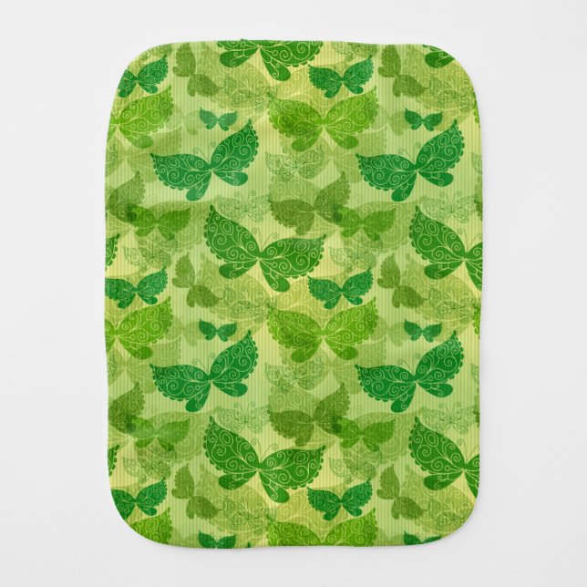 Spring Green Pattern Burp Cloth (Front)