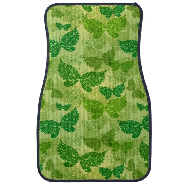 Spring Green Pattern Car Floor Mat (Front)