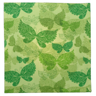 Spring Green Pattern Cloth Napkin