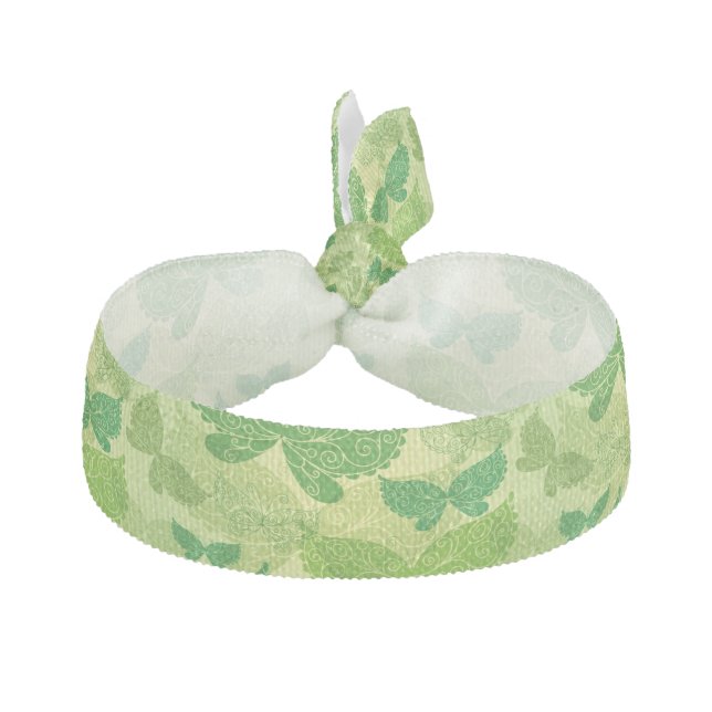 Spring Green Pattern Hair Tie (Front)