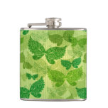 Spring Green Pattern Hip Flask