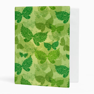 Spring Green Pattern Mini Binder