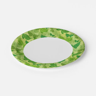 Spring Green Pattern Paper Plates