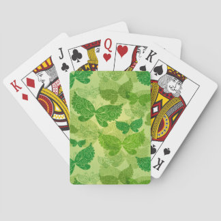 Spring Green Pattern Poker Cards