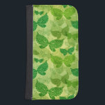 Spring Green Pattern Samsung S4 Wallet Case<br><div class="desc">Spring green seamless pattern with transparent butterflies and strips (vector EPS 10)  © and ® Bigstock® - All Rights Reserved.</div>