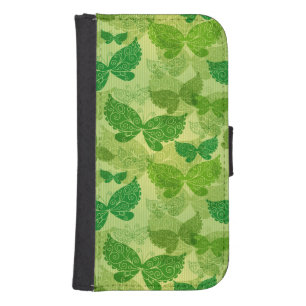 Spring Green Pattern Samsung S4 Wallet Case