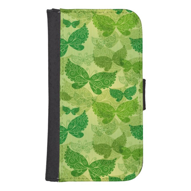 Spring Green Pattern Samsung Galaxy Wallet Case (Front)