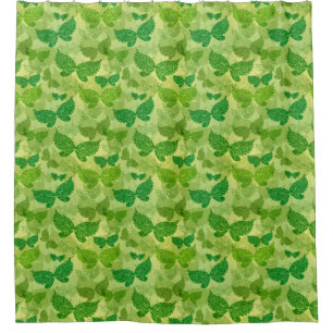 Spring Green Pattern Shower Curtain
