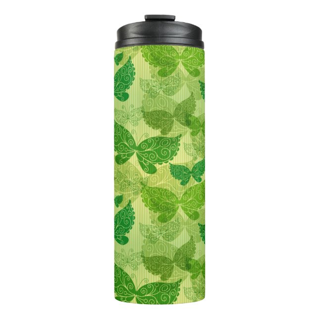 Spring Green Pattern Thermal Tumbler (Front)