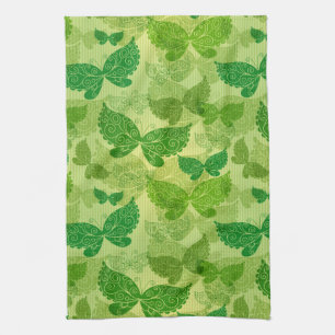 Spring Green Pattern Towel