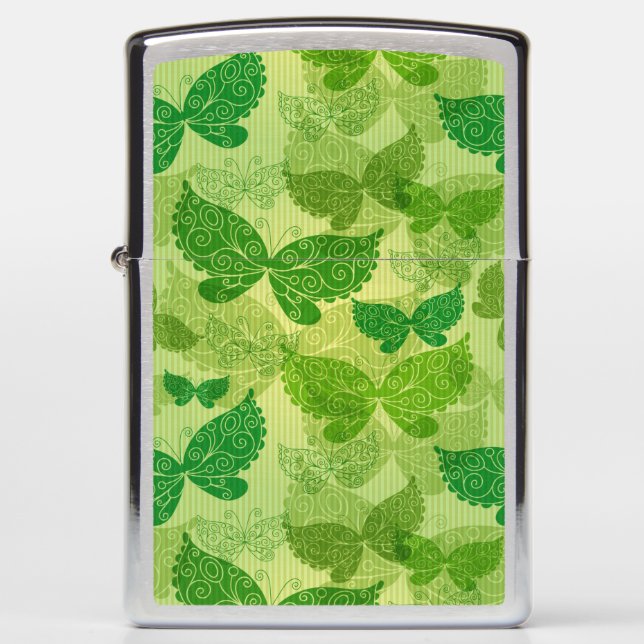 Spring Green Pattern Zippo Lighter (Front)