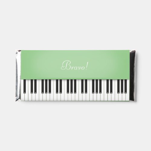 Spring Green Piano Keyboard Instrument Custom Hershey Bar Favors