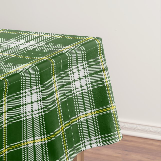 Spring Green Plaid Tablecloth (In Situ)
