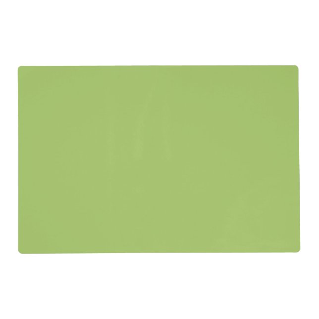 Spring Green, Plain Light Green, Solid Light Green Placemat (Front)