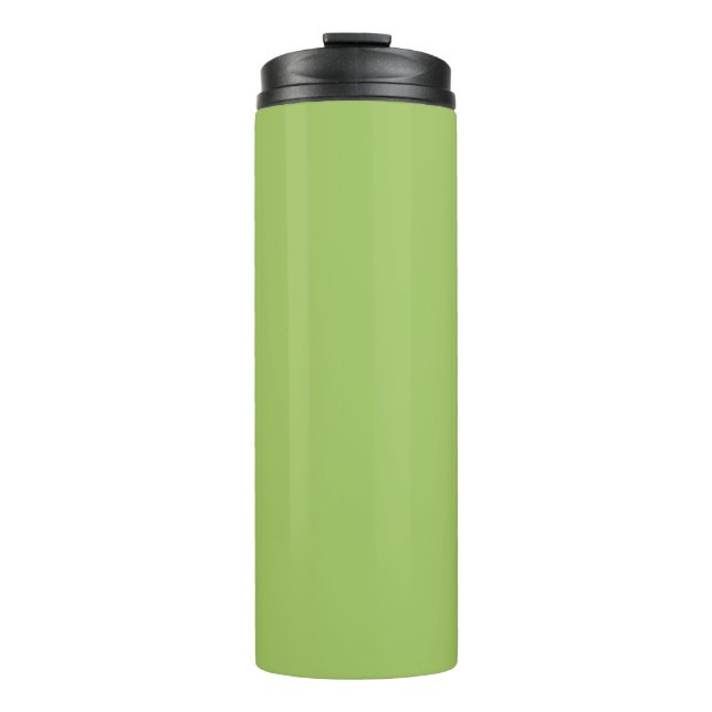 Spring Green, Plain Light Green, Solid Light Green Thermal Tumbler (Front)