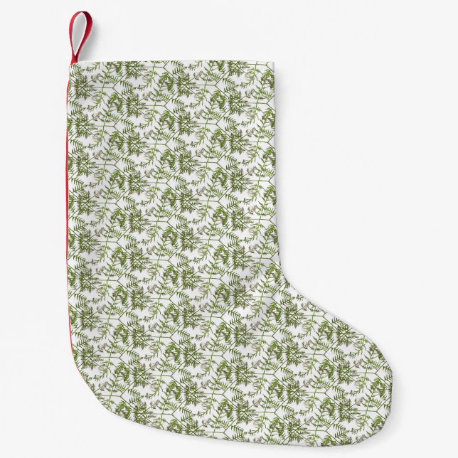 spring green  small christmas stocking (Front)