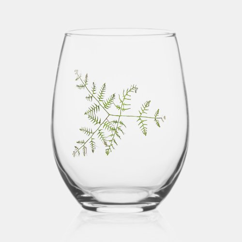 spring green  stemless wine glass