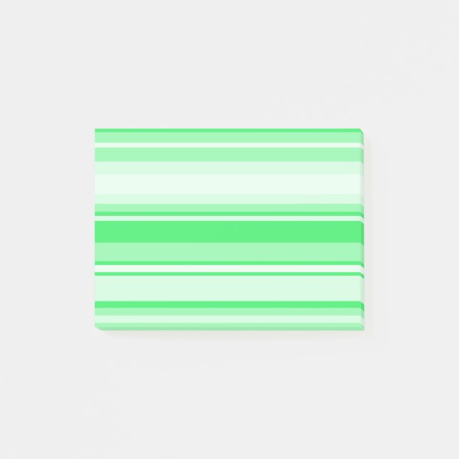Spring green stripes post-it notes (Front)