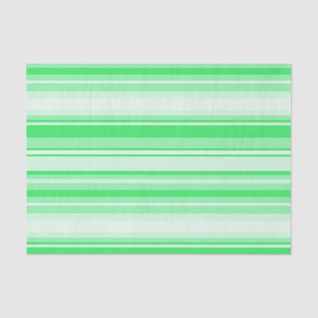 Spring green stripes tissue paper (Front)