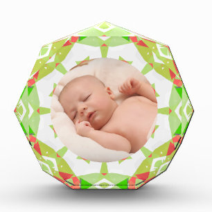 Spring Green Warm Orange Newborn New Baby Custom Photo Block