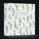 Spring Green Watercolor Botanicals Wedding Planner 3 Ring Binder<br><div class="desc">This beautiful and chic wedding album or organizer design features a romantic watercolor botanical pattern in green tones. The background color is white but can easily be customized to your liking. You can personalize it by adding your names and wedding date. These binders make great photo albums by adding clear...</div>