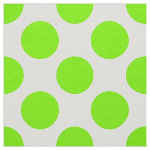 Spring Green & White Polka Dot Pattern  Fabric